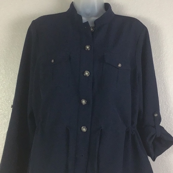 J. Jill Wearever Collection Size MP Jacket Button Front Convert Sleeves Jacket - Picture 3 of 10